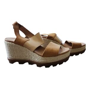 Sorel Tan Joanie II Slingback Jute Wedge Heel Sandal. Sz. 10